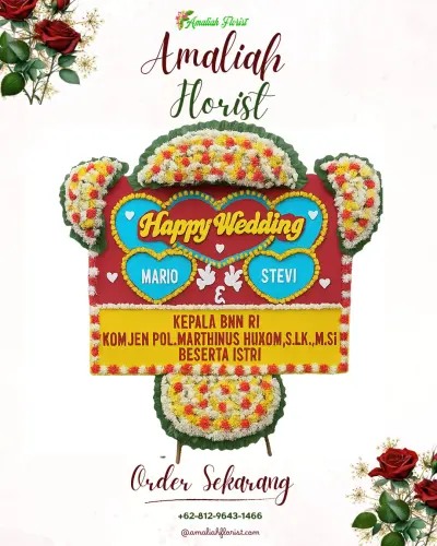 Karangan Papan Bunga Pernikahan di Klareyan
